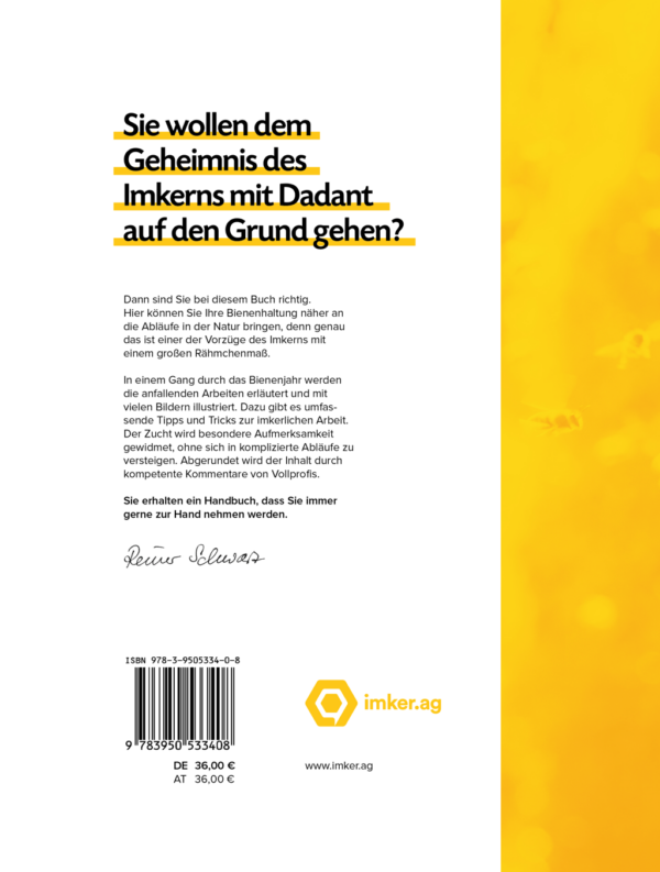 Buch Imkern mit Dadant, Reiner Schwarz